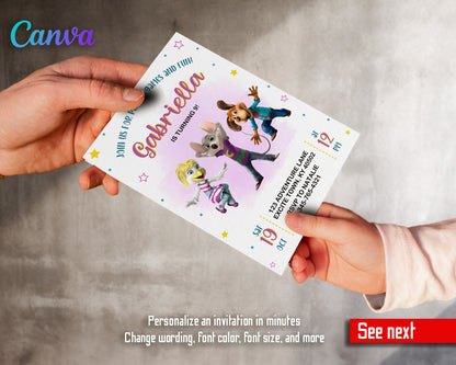 Chuck E. Cheese customizable invitation template | Share or Print | XK327