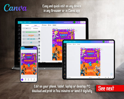 Chuck E. Cheese customizable invitation template | Share or Print | DE324