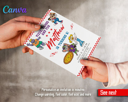 Chuck E. Cheese customizable invitation template | Share or Print | VR379
