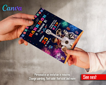Coco Día Muertos Halloween customizable invitation template | Share or Print | OP508