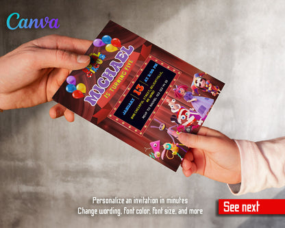 The Amazing Digital Circus customizable invitation template | Share or Print | SJ092