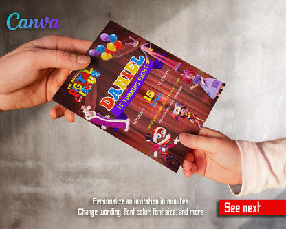 The Amazing Digital Circus customizable invitation template | Share or Print | KO725