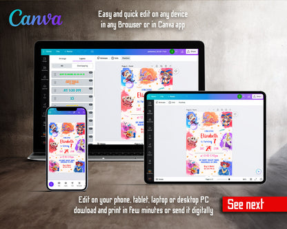 The Amazing Digital Circus customizable invitation template | Share or Print | UK755