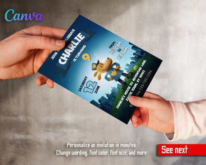 Dog Man Movie customizable invitation template | Share or Print | XA354