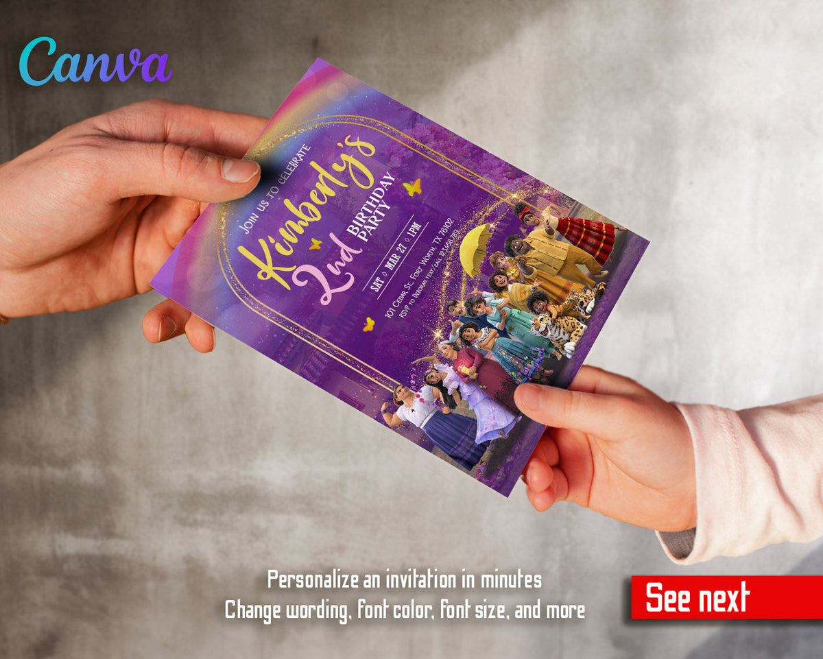 Encanto Mirabel customizable invitation template | Share or Print | girl | BU736