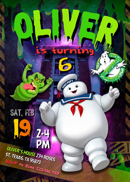 Ghostbusters customizable invitation template | Share or Print | MI895