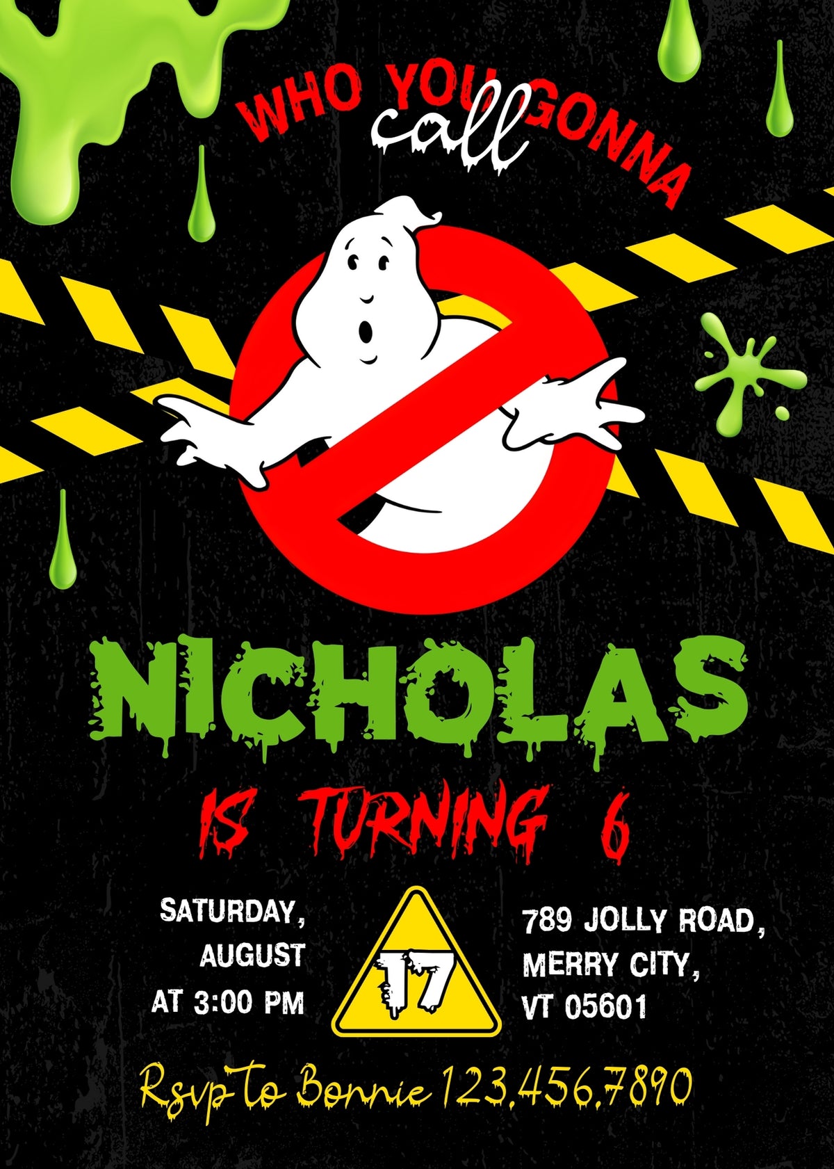 Ghostbusters customizable invitation template | Share or Print | ZI838