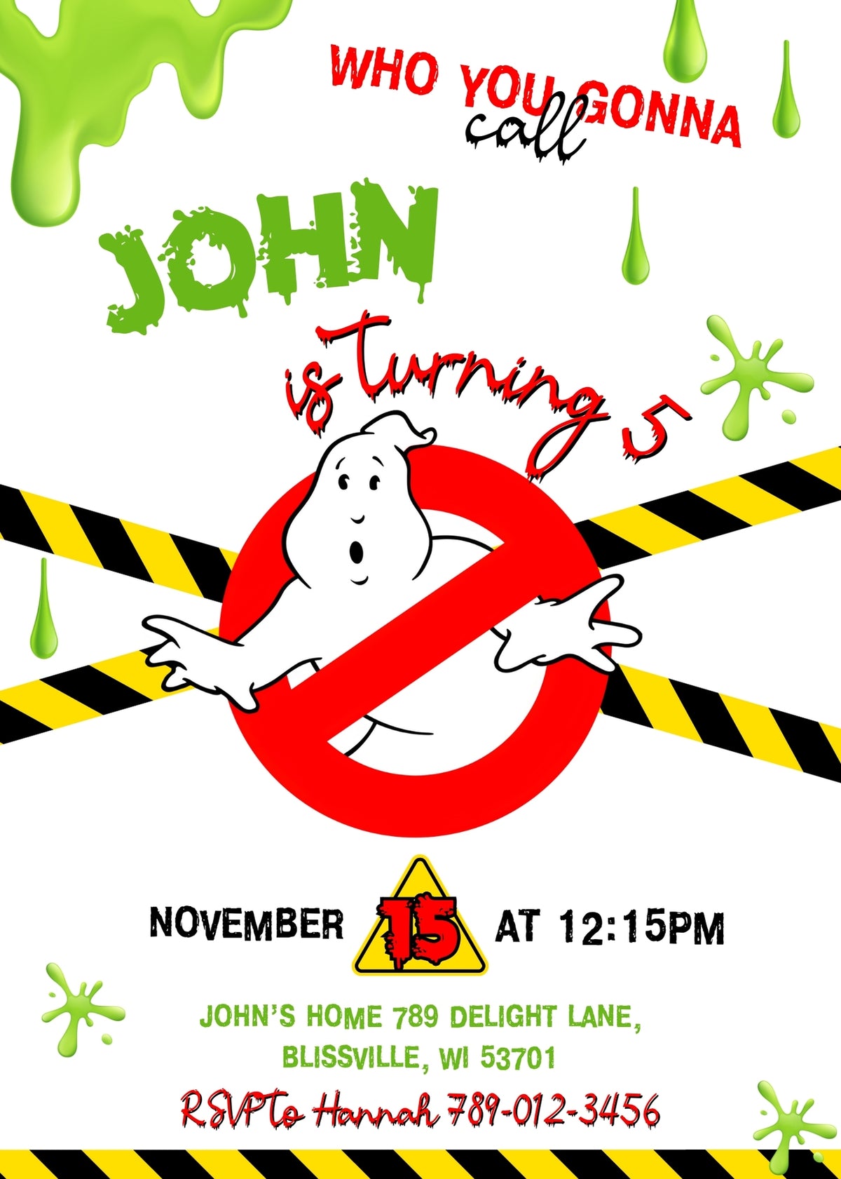 Ghostbusters customizable invitation template | Share or Print | BB011