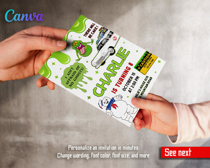 Ghostbusters customizable invitation template | Share or Print | XY941