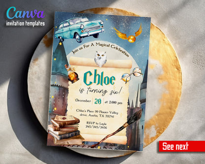 Harry Potter customizable invitation template | Share or Print | ER048