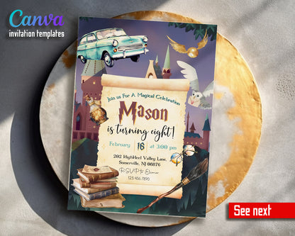 Harry Potter customizable invitation template | Share or Print | VV171