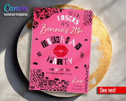 Mean Girls customizable invitation template | Share or Print | girl | MH409