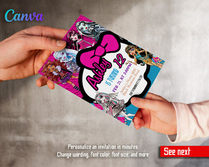 Monster High customizable invitation template | Share or Print | girl | ZE272