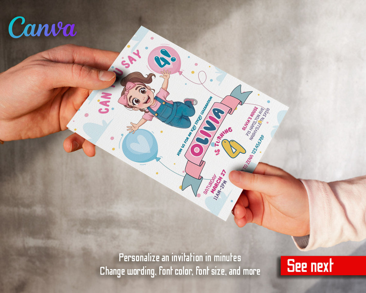 Ms. Rachel customizable invitation template | Share or Print | HC734