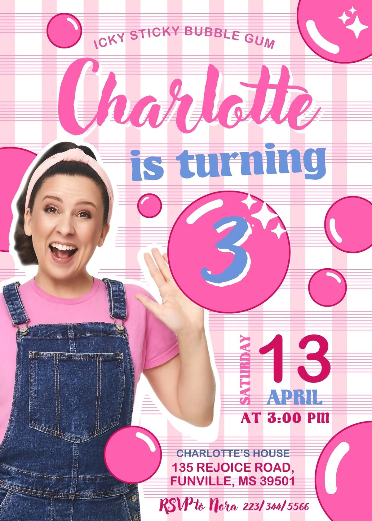 Ms. Rachel customizable invitation template | Share or Print | FD725