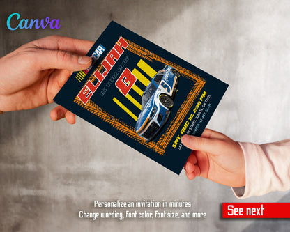 Nascar Racing Ricky Bobby customizable invitation template | Share or Print | boy | GB263