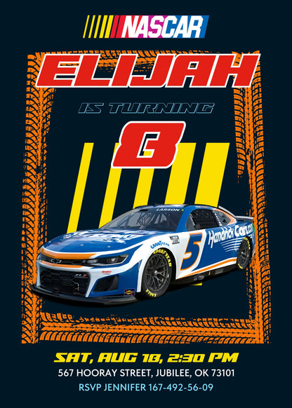 Nascar Racing Ricky Bobby customizable invitation template | Share or Print | boy | GB263