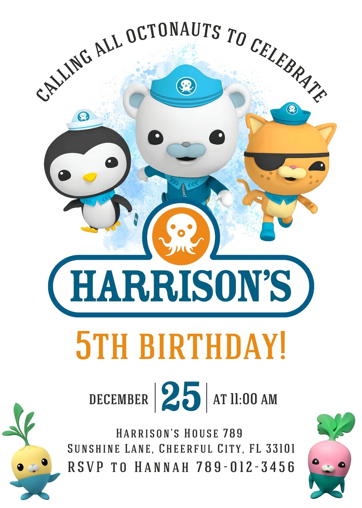 Octonauts customizable invitation template | Share or Print | EL169