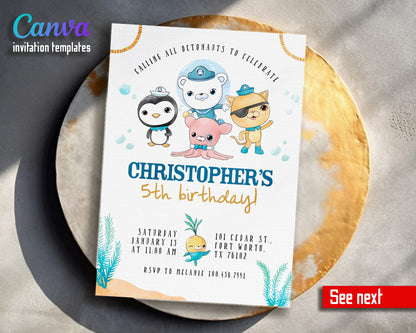 Octonauts customizable invitation template | Share or Print | CA157