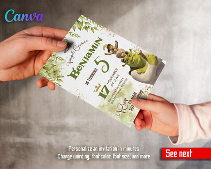 Shrek customizable invitation template | Share or Print | QS414