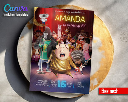 Sing Two Karaoke customizable invitation template | Share or Print | ZY449