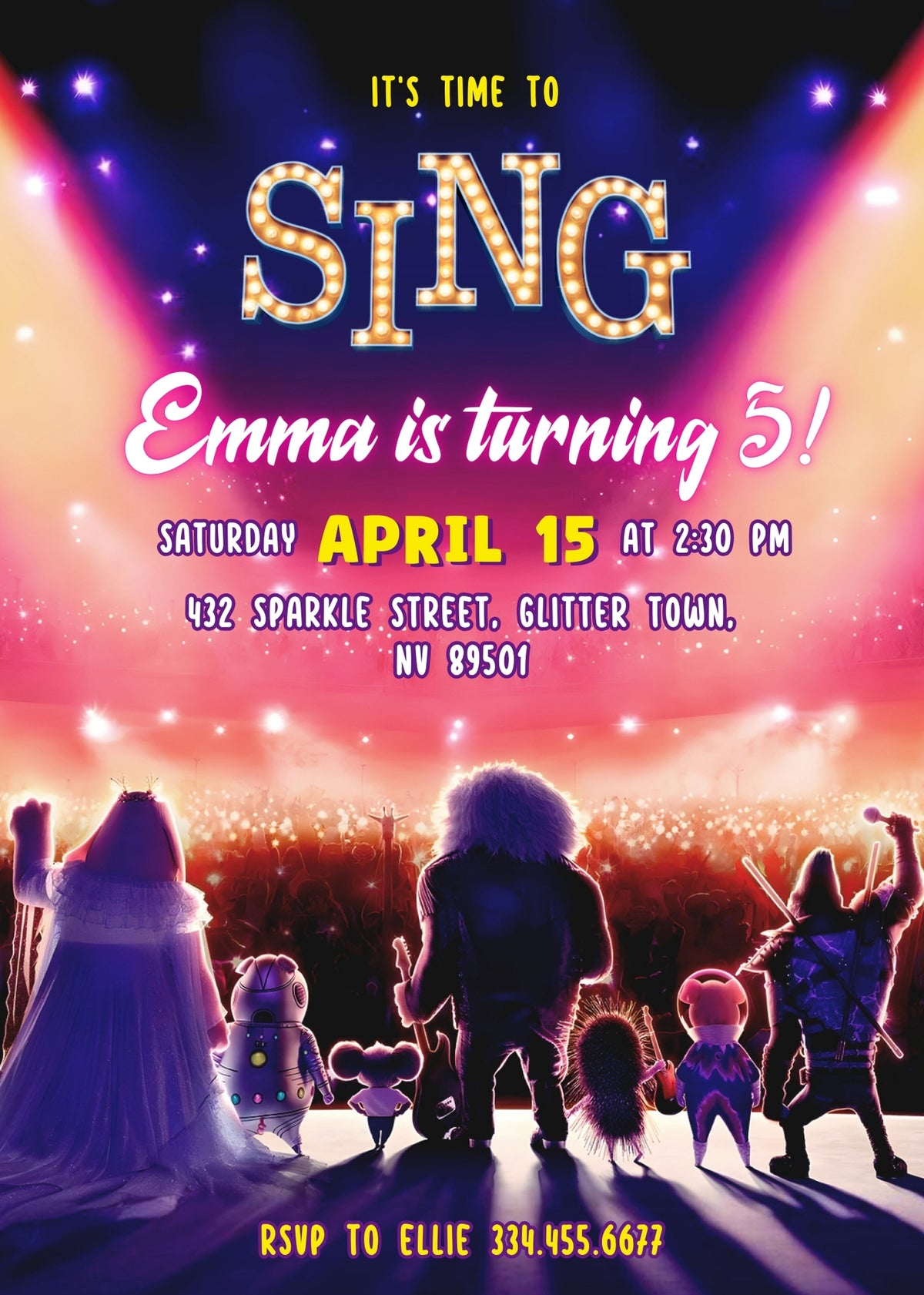 Sing Two Karaoke customizable invitation template | Share or Print | JO544