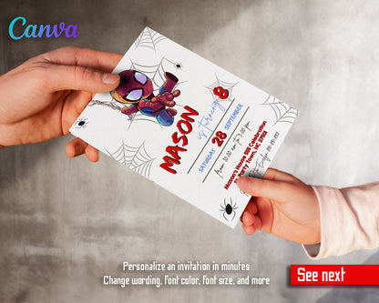 Spidey and His Amazing Friends customizable invitation template | Share or Print | boy | PH199