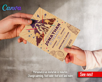 Star Wars Darth Vader customizable invitation template | Share or Print | boy | OO653