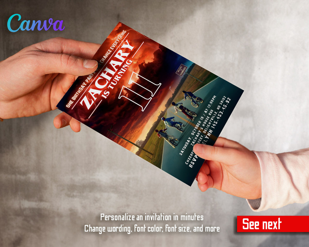 Stranger Things customizable invitation template | Share or Print | PM961