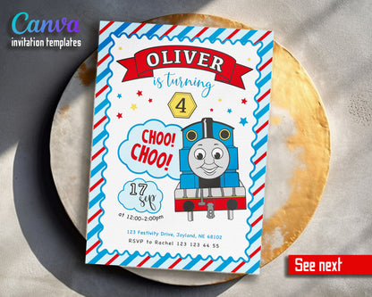 Thomas Train & Friends customizable invitation template | Share or Print | EJ466
