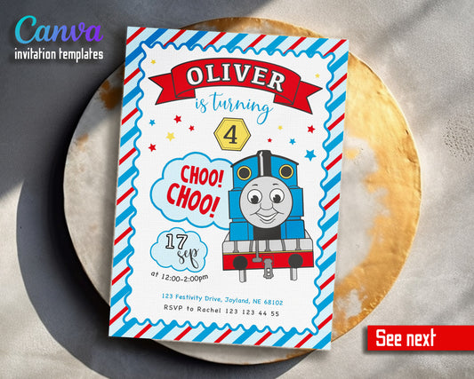 Thomas Train & Friends customizable invitation template | Share or Print | EJ466