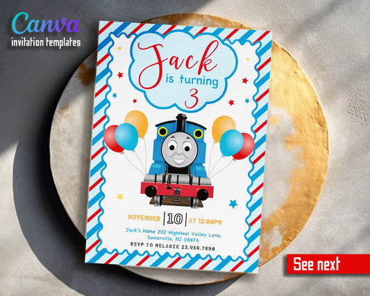 Thomas Train & Friends customizable invitation template | Share or Print | AR762