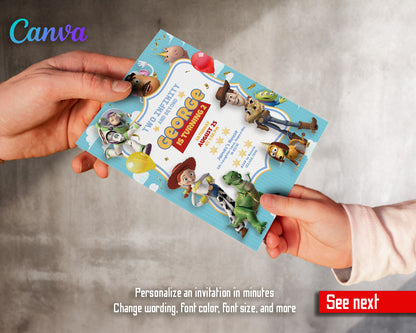 Toy Story Woody Buzz Lightyear customizable invitation template | Share or Print | SP672