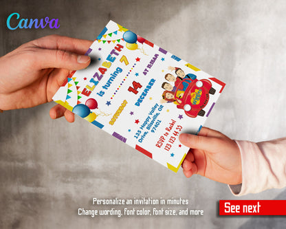 Wiggles One Finger One Thumb customizable invitation template | Share or Print | YT108