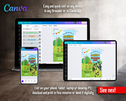 Wild Kratts Creature Hero customizable invitation template | Share or Print | WP287