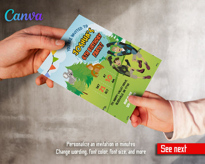 Wild Kratts Creature Hero customizable invitation template | Share or Print | WP287