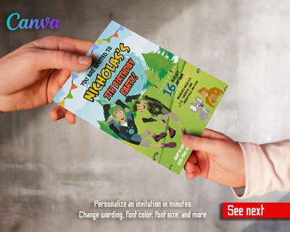 Wild Kratts Creature Hero customizable invitation template | Share or Print | AP622