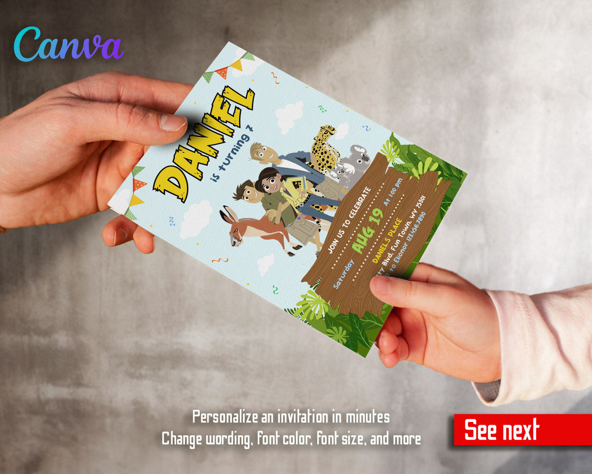 Wild Kratts Creature Hero customizable invitation template | Share or Print | GI069