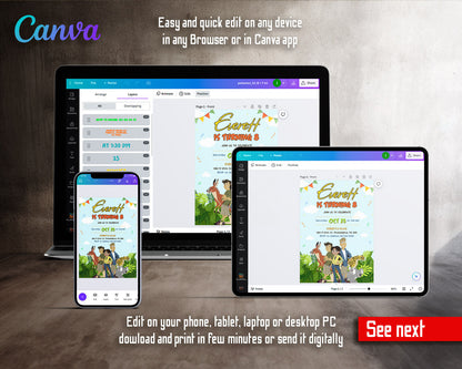Wild Kratts Creature Hero customizable invitation template | Share or Print | TM949
