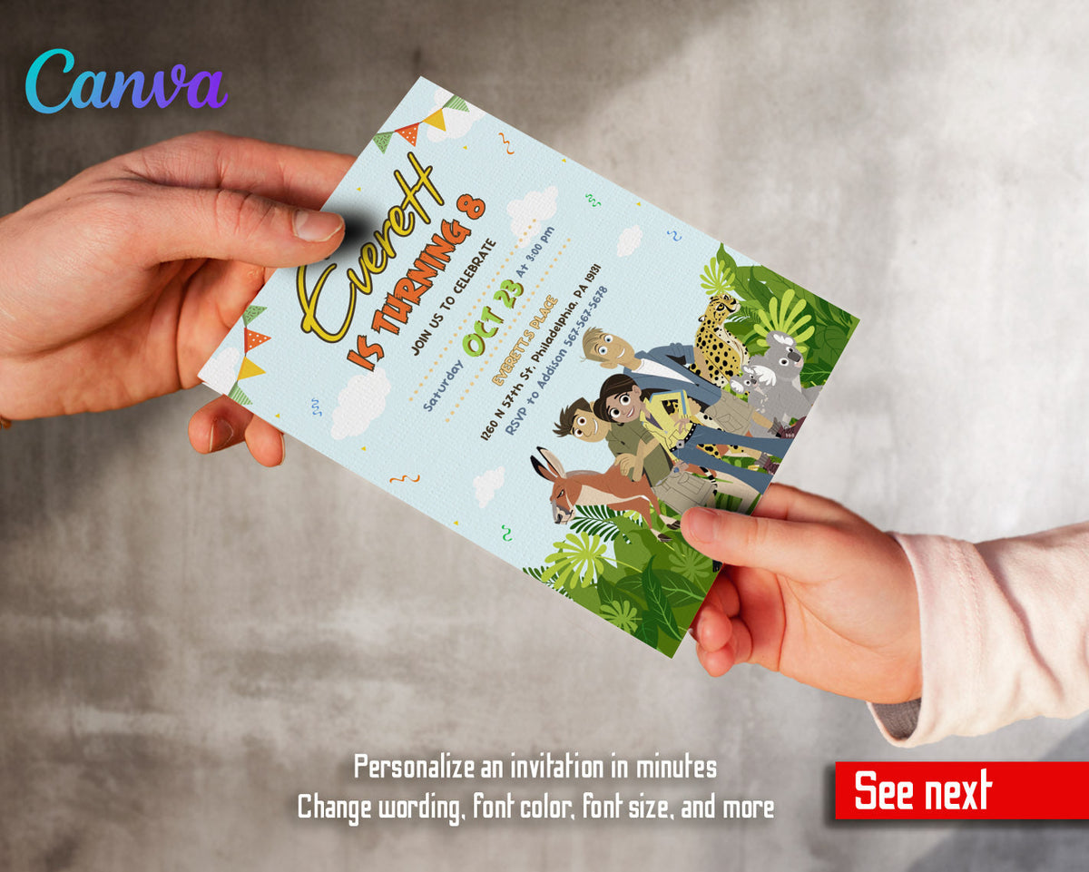 Wild Kratts Creature Hero customizable invitation template | Share or Print | TM949