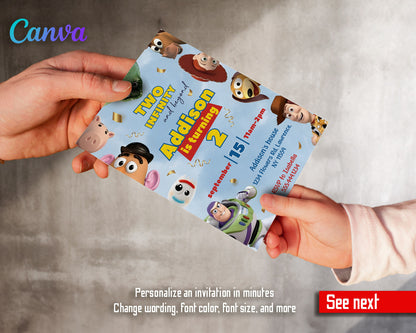Toy Story Woody Buzz Lightyear customizable invitation template | Share or Print |  | II797